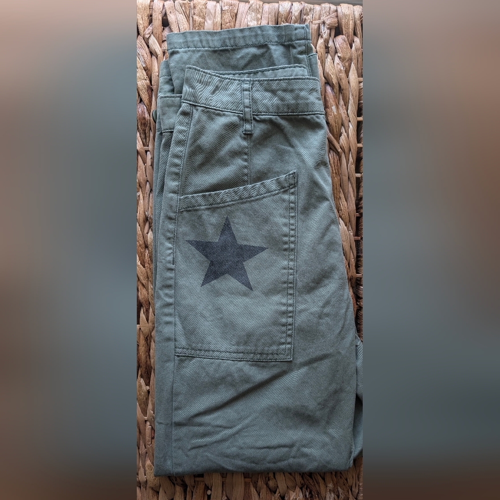 Pistola Tammy High Waisted Straight Leg Pants, Royal Honor Cotton Size 24 - Picture 14 of 16